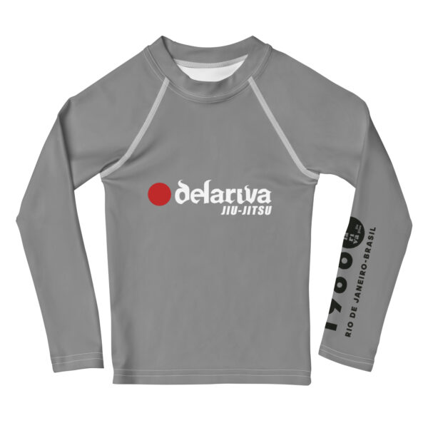 Kids Rash Guard Gray Belt