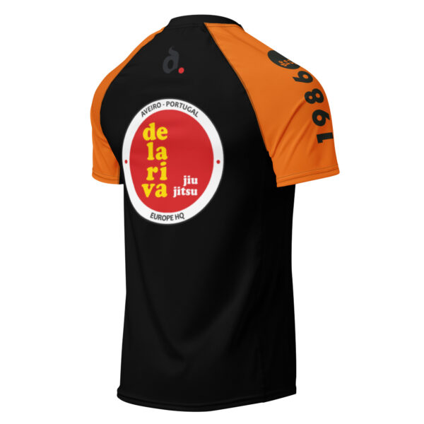 Rash Guard Black-Orange Short Sleeve