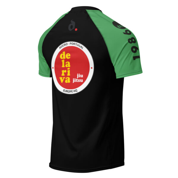 Rash Guard Black-Green Short Sleeve