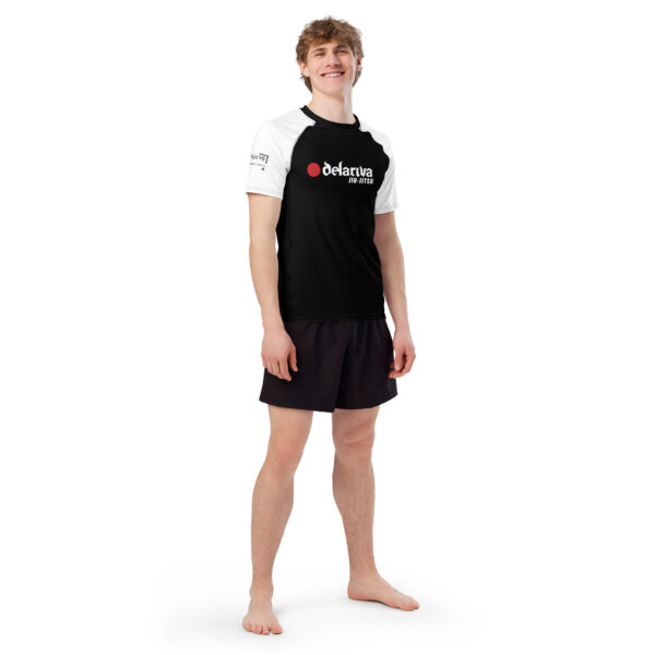 Rash Guard Team Leigh Black-White Short Sleeve - 8 to Senior