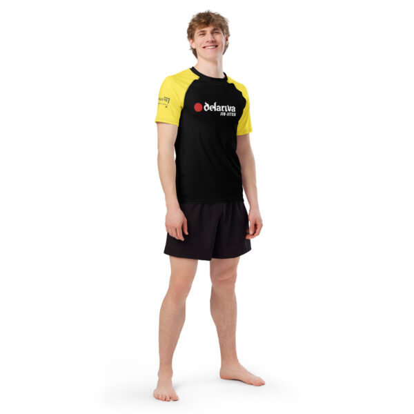 Rash Guard Team Leigh - UK Black-Yellow Short Sleeve