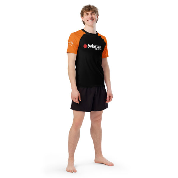 Rash Guard Team Leigh - UK Black-Orange Short Sleeve