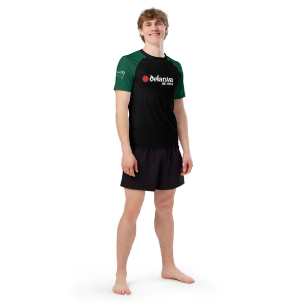 Rash Guard Team Leigh - UK Black-Green Short Sleeve