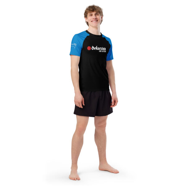 Rash Guard Team Leigh - UK Black-Blue Short Sleeve