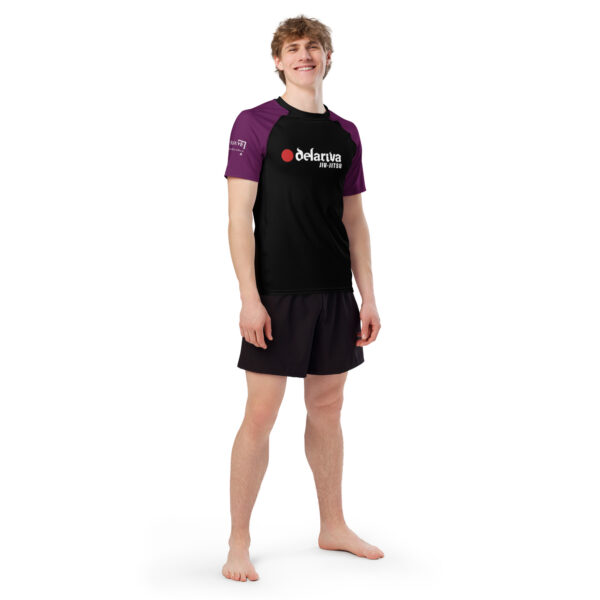 Rash Guard Team Leigh - UK Black-Purple Short Sleeve